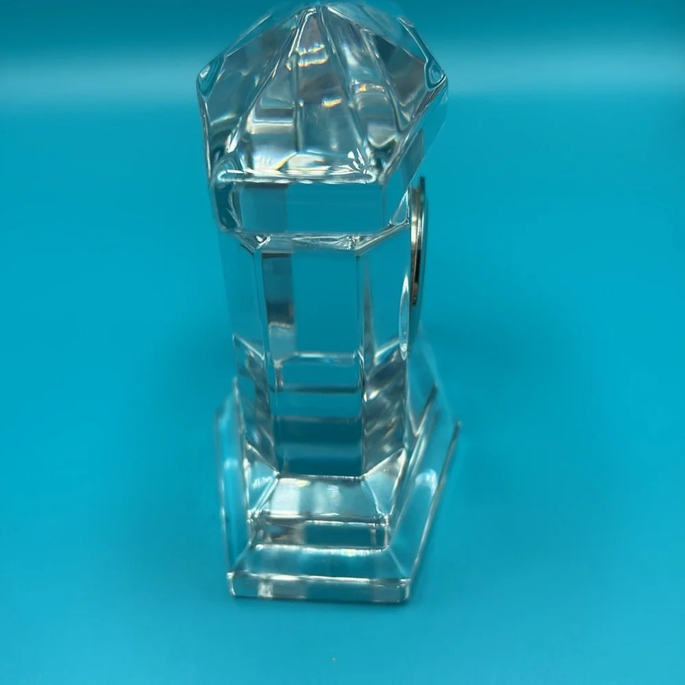 Lenox ovations lead crystal shelf mantle desk clock
